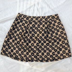 NEW Banana Republic Animal Print Lined Flare Skirt